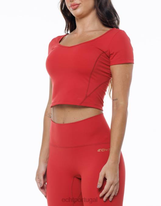 ECHT camiseta ultra cardeal vermelho roupas mulheres P22N461