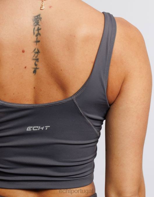 ECHT forma regata cinza escuro roupas mulheres P22N505