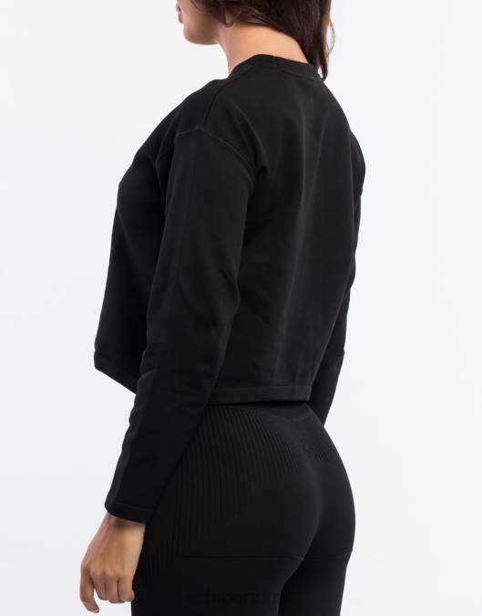 ECHT jumper de malha de fase preto roupas mulheres P22N512