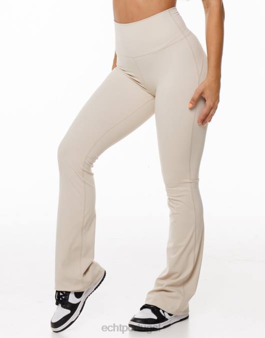 ECHT legging flare aveia roupas mulheres P22N206