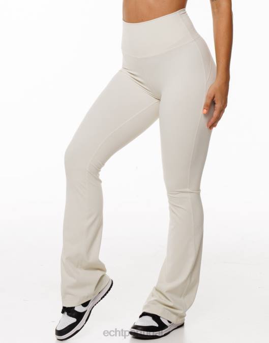 ECHT legging flare creme roupas mulheres P22N279