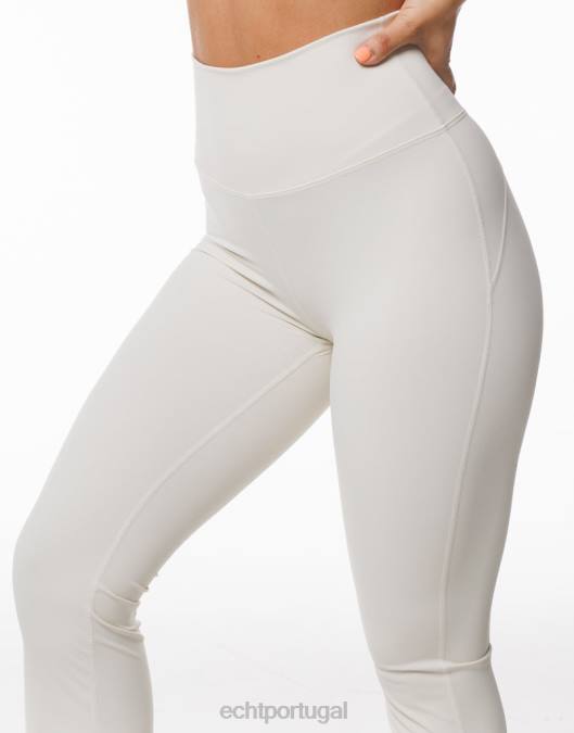 ECHT legging flare creme roupas mulheres P22N279