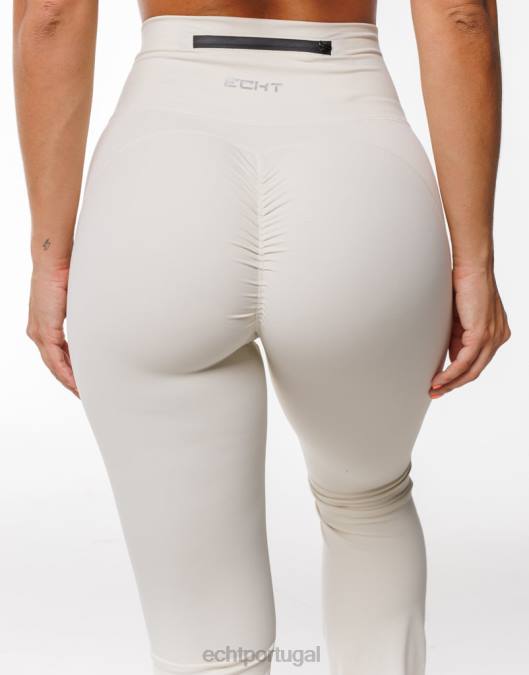 ECHT legging flare creme roupas mulheres P22N279