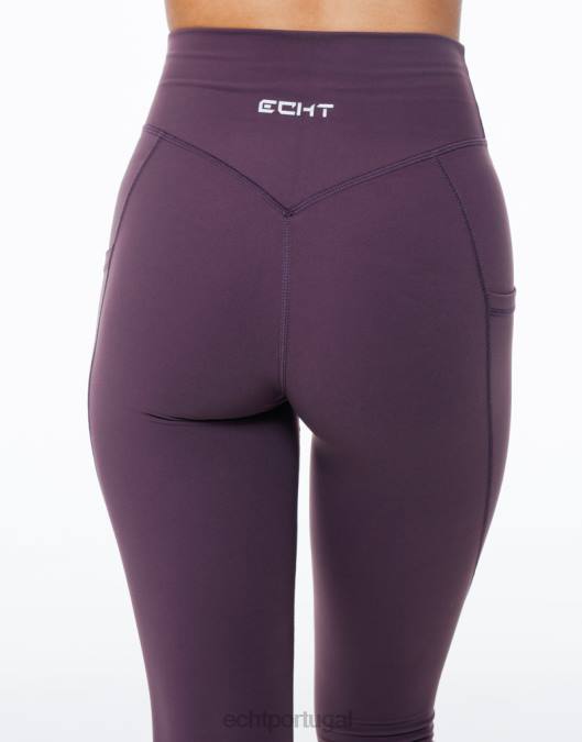 ECHT leggings de bolso de solução ameixa roupas mulheres P22N360