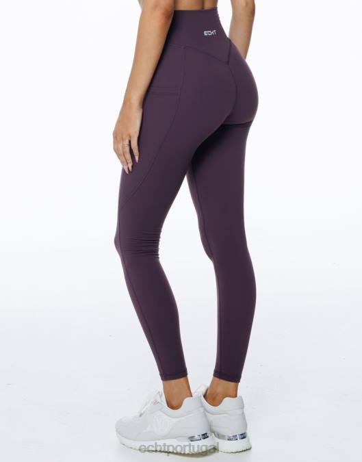 ECHT leggings de bolso de solução ameixa roupas mulheres P22N360