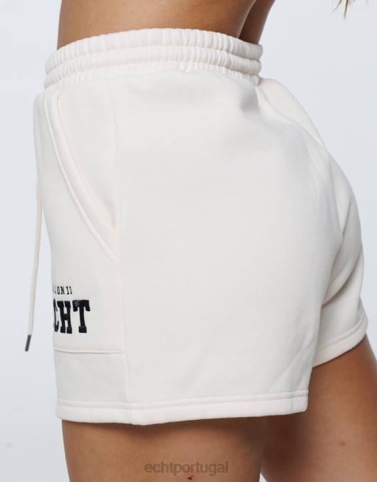 ECHT shorts da segunda temporada creme branco roupas mulheres P22N414