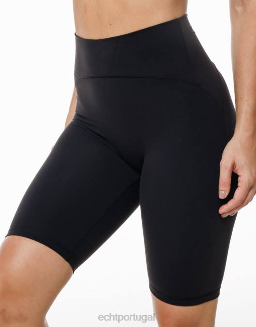 ECHT shorts de bicicleta fortaleza preto roupas mulheres P22N399