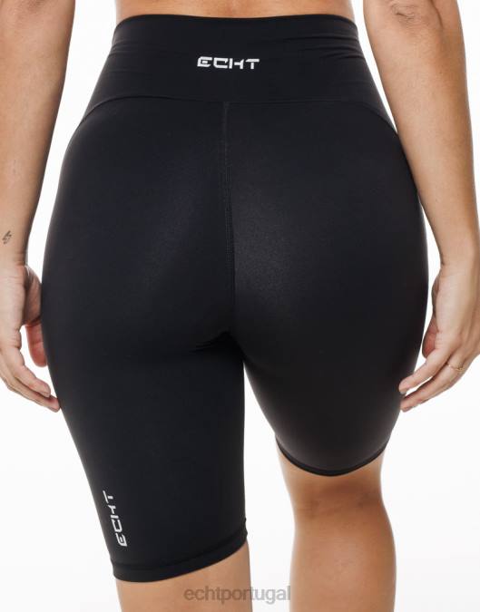 ECHT shorts de bicicleta fortaleza preto roupas mulheres P22N399