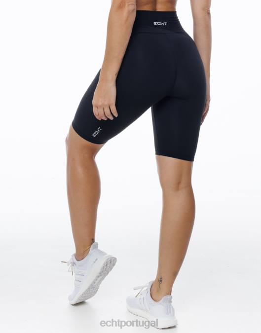 ECHT shorts de bicicleta fortaleza preto roupas mulheres P22N399