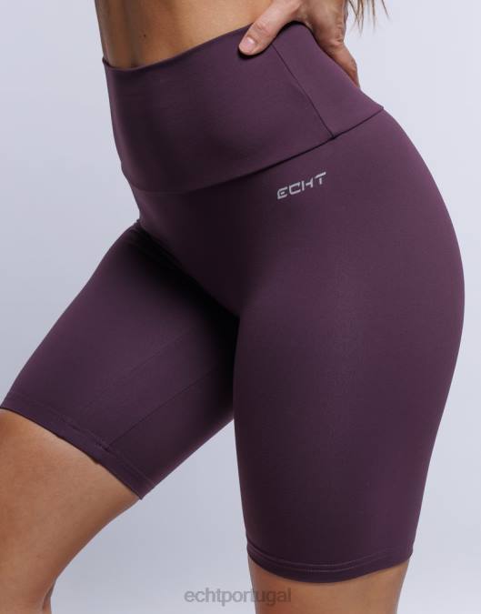 ECHT shorts de ciclismo ameixa roupas mulheres P22N107