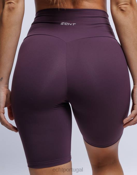 ECHT shorts de ciclismo ameixa roupas mulheres P22N107