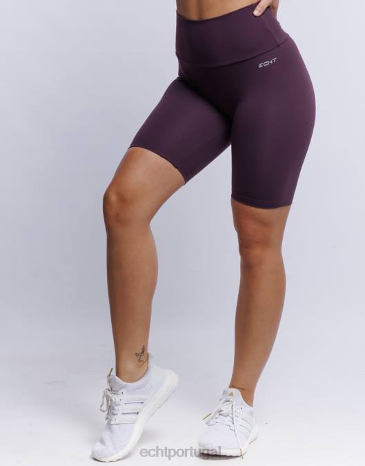 ECHT shorts de ciclismo ameixa roupas mulheres P22N107