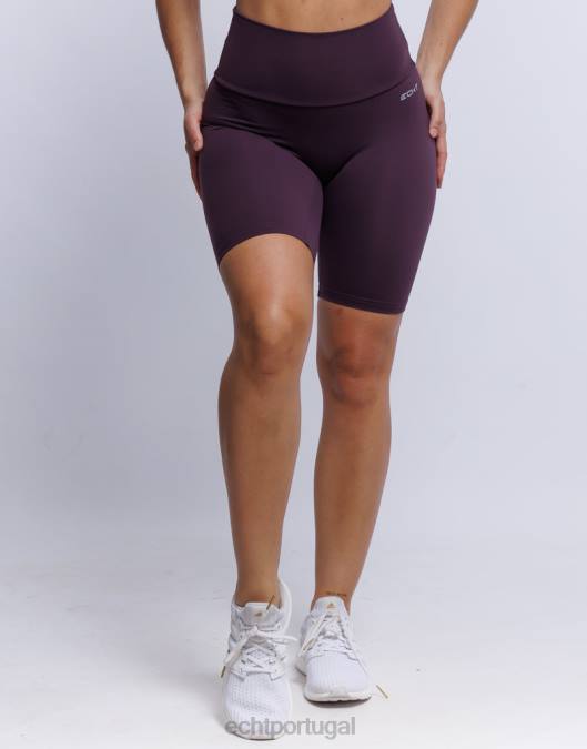 ECHT shorts de ciclismo ameixa roupas mulheres P22N107