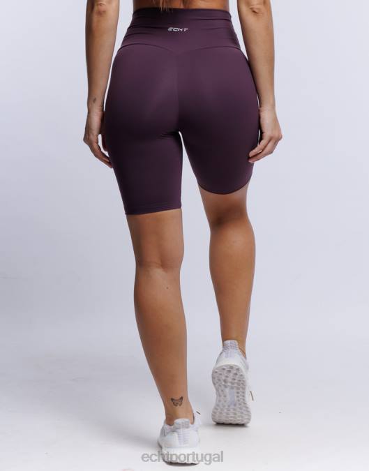 ECHT shorts de ciclismo ameixa roupas mulheres P22N107