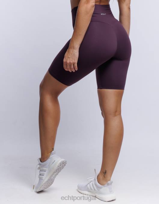 ECHT shorts de ciclismo ameixa roupas mulheres P22N107