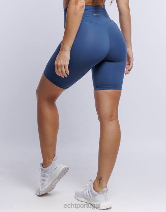 ECHT shorts de ciclismo azul denim roupas mulheres P22N456