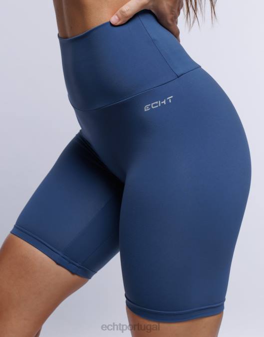 ECHT shorts de ciclismo azul denim roupas mulheres P22N456