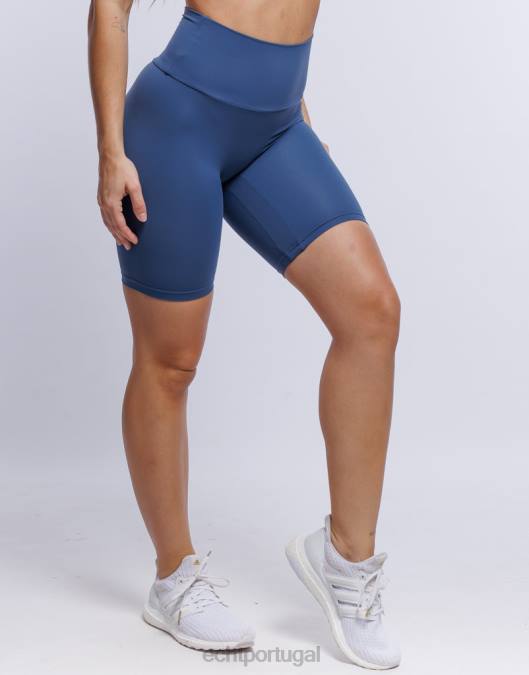 ECHT shorts de ciclismo azul denim roupas mulheres P22N456