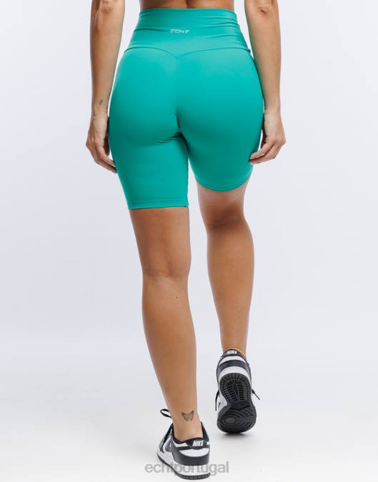 ECHT shorts de ciclismo verde esmeralda roupas mulheres P22N496