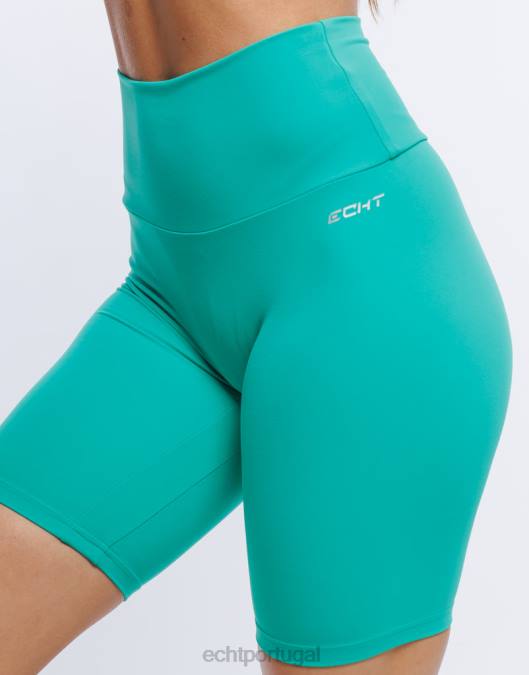 ECHT shorts de ciclismo verde esmeralda roupas mulheres P22N496