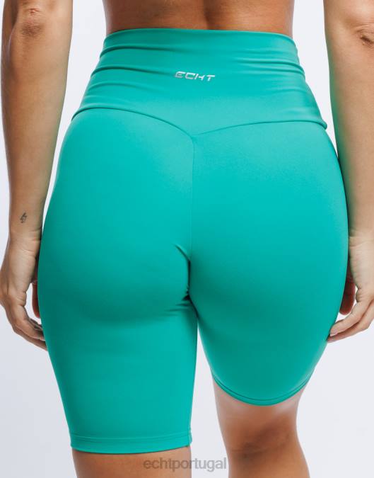 ECHT shorts de ciclismo verde esmeralda roupas mulheres P22N496