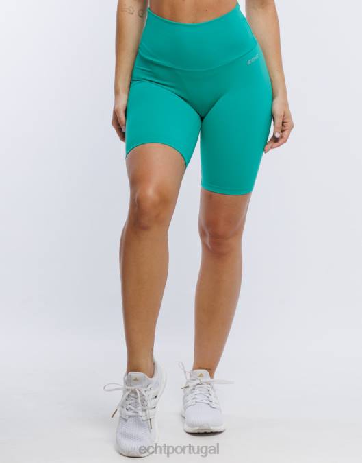 ECHT shorts de ciclismo verde esmeralda roupas mulheres P22N496
