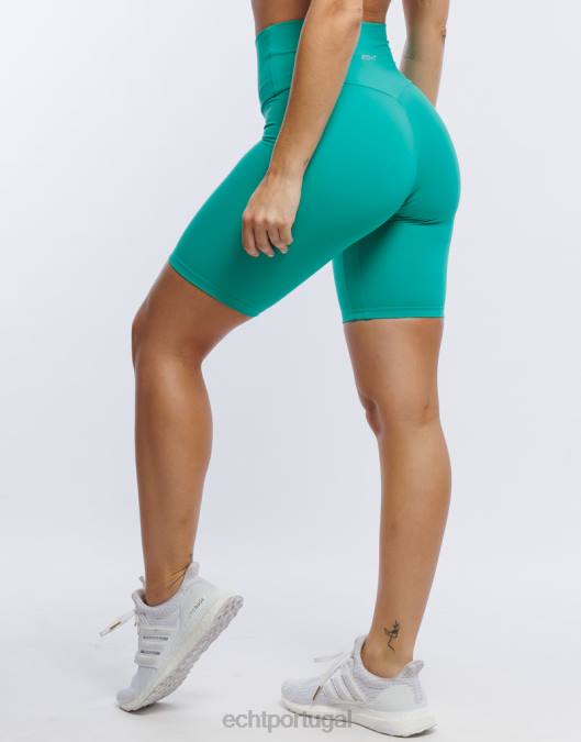 ECHT shorts de ciclismo verde esmeralda roupas mulheres P22N496