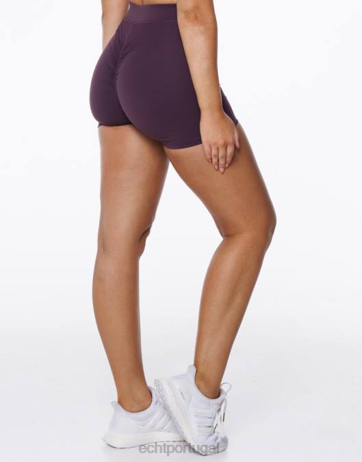 ECHT shorts de forma ameixa roxa roupas mulheres P22N365
