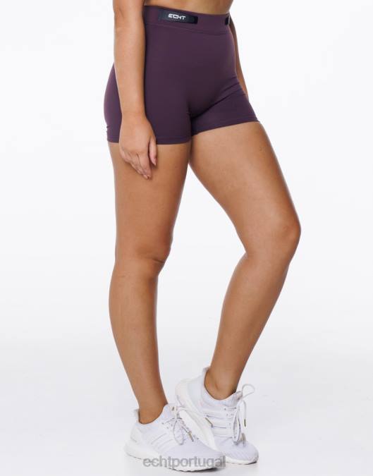 ECHT shorts de forma ameixa roxa roupas mulheres P22N365