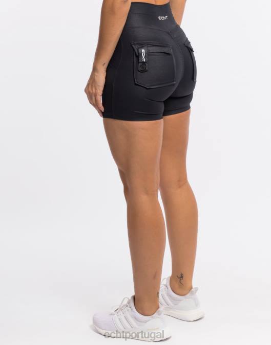 ECHT shorts essência preto roupas mulheres P22N123