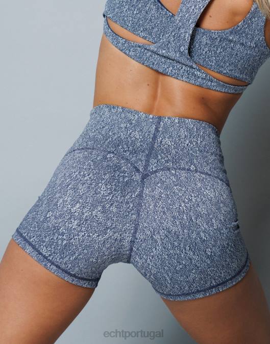 ECHT shorts hana pântano azul roupas mulheres P22N303