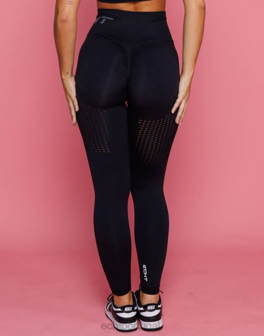 ECHT surgir leggings de ar scrunch preto roupas mulheres P22N18