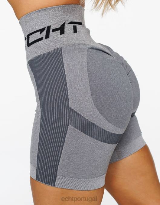 ECHT surgir shorts elásticos v2 cinza roupas mulheres P22N87