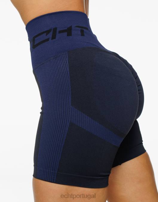 ECHT surgir shorts elásticos v2 marinha roupas mulheres P22N86
