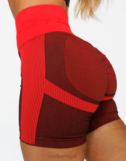 ECHT surgir shorts elásticos v2 vermelho roupas mulheres P22N124