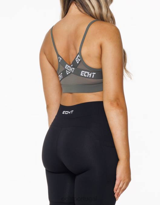 ECHT sutiã esportivo fortaleza sombra cinza roupas mulheres P22N427