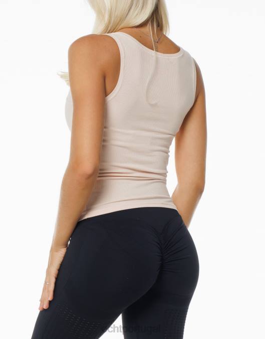 ECHT tanque com nervuras corar roupas mulheres P22N214