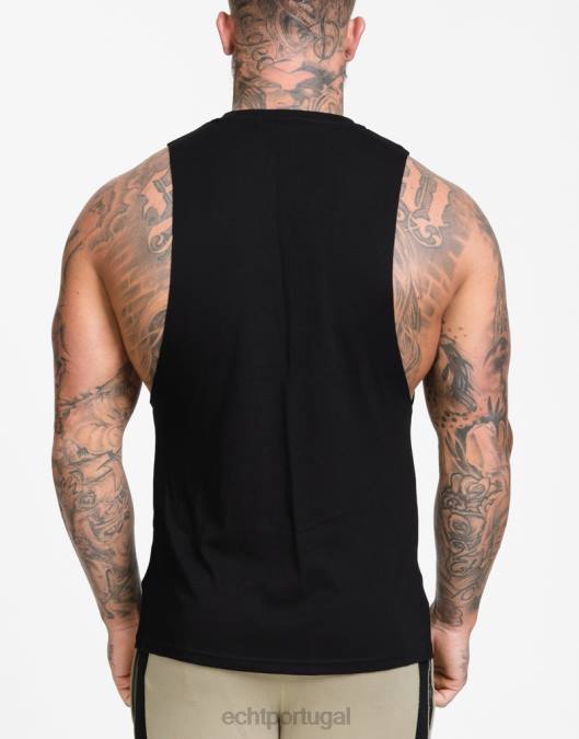 ECHT top muscular imprudente preto bolsa homens P22N604