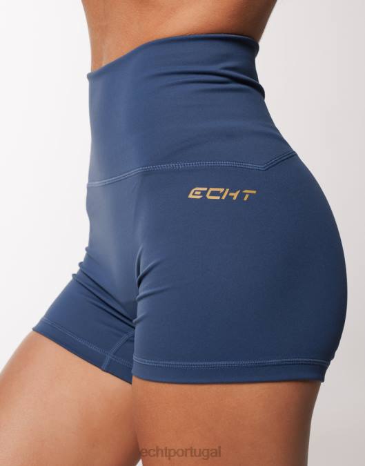 ECHT ultra-shorts azul denim roupas mulheres P22N348