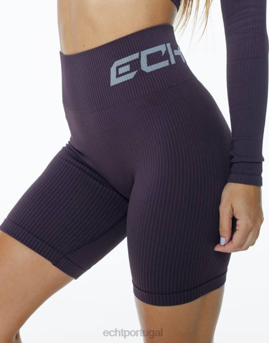 ECHT surgem shorts confortáveis ameixa roupas mulheres P22N259